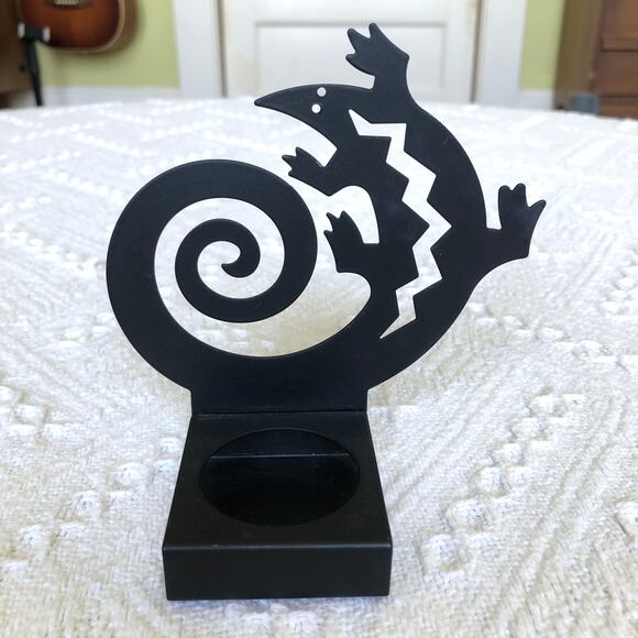 PartyLite Gecko Southwest Metal Tealight Candle Holder 5" Taiwan Southwest Boho - Picture 2 of 7